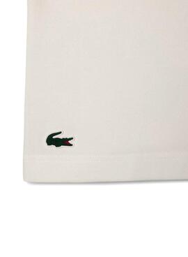 T-shirt Lacoste tennis avec imprimé René Lacoste beige pour homme.