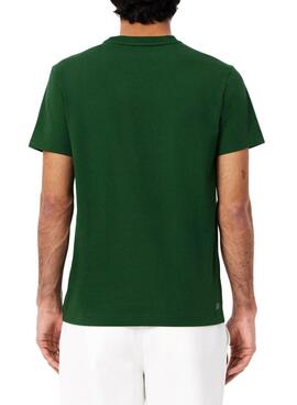 T-shirt de tennis Lacoste avec motif vert pour homme