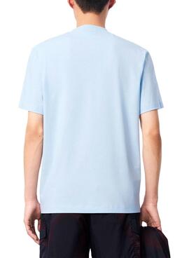 T-shirt Lacoste Logo Lacoste Paris bleu pour homme.
