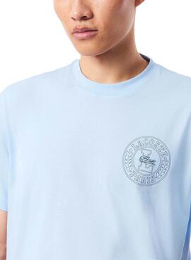 T-shirt Lacoste Logo Lacoste Paris bleu pour homme.