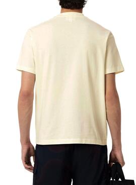 T-shirt Lacoste Logo Lacoste Paris beige pour homme