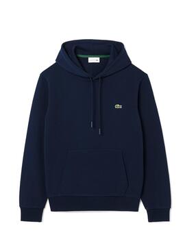 Sweat à capuche en molleton marine pour homme Lacoste
