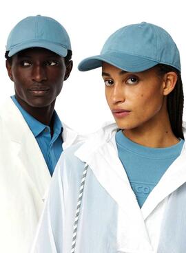 Casquette Lacoste en sergé bleu pour homme et femme