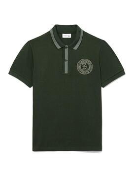 Polo Lacoste L.12.12 Paris vert régulier pour homme