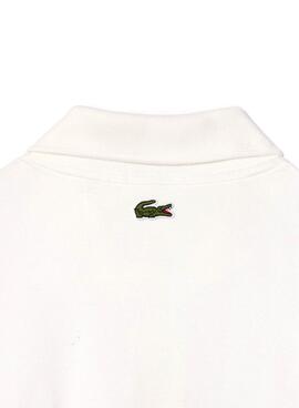 Polo Lacoste L.12.12 logo imprimé blanc pour homme et femme