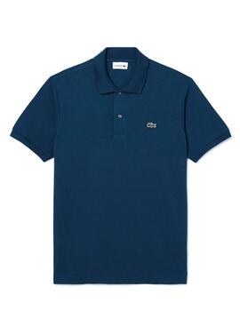 Polo Lacoste Piqué L.12.12 bleu pour homme.