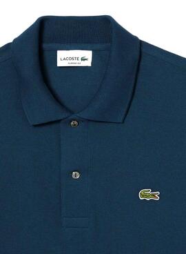 Polo Lacoste Piqué L.12.12 bleu pour homme.