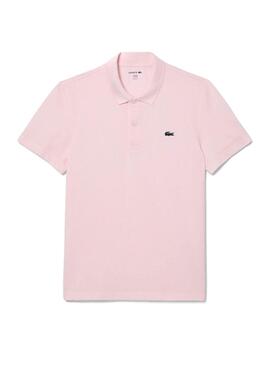 Polo Lacoste rose régulier pour hommes
