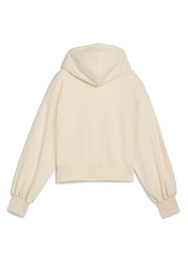 Sweatshirt Puma Leo Luxe beige pour femme