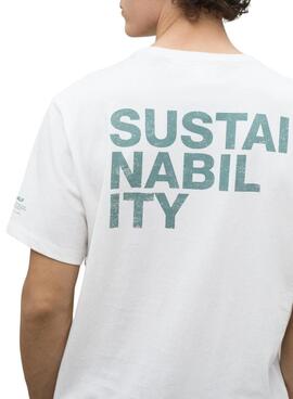Maillot Ecoalf Sustano blanc pour homme