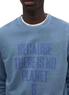 Sweatshirt Ecoalf Bardera bleu pour homme