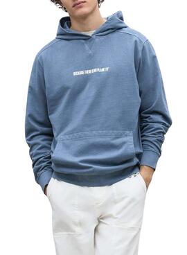 Sweatshirt Ecoalf Barca bleue pour homme.
