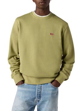 Sweat à capuche Levis Original Housemark vert pour homme