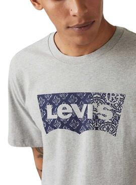 T-shirt Levi's Classic Graphic gris pour homme