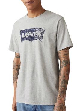 T-shirt Levi's Classic Graphic gris pour homme