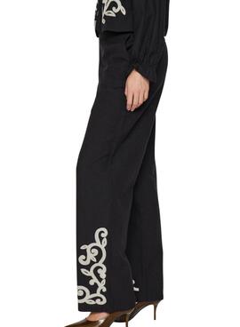 Pantalon Vila Polene noir pour femme