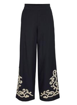 Pantalon Vila Polene noir pour femme