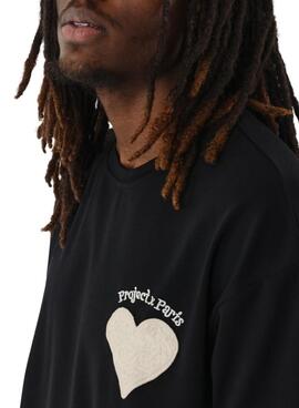 T-shirt Project X Paris Coeur noir pour homme