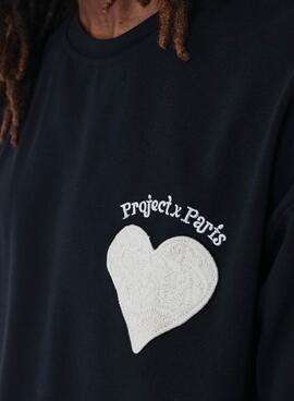 T-shirt Project X Paris Coeur noir pour homme