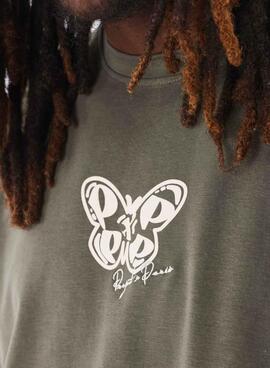 T-shirt Project X Paris Papillon vert pour homme