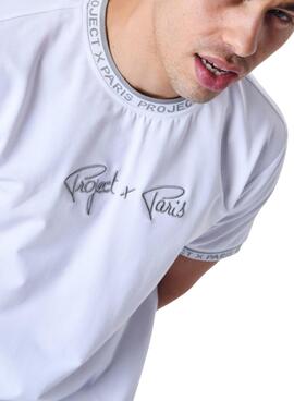 Maillot Project X Paris logo brodé blanc pour hommes