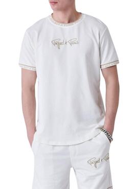 T-shirt Project X Paris logo brodé beige pour homme