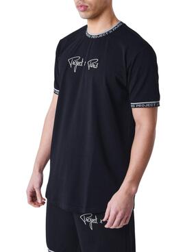 T-shirt Project X Paris logo brodé noir pour homme.