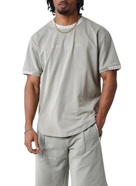 T-shirt Project X Paris logo gris à l'avant pour homme