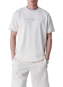 T-shirt Project x Paris logo beige à l'avant pour homme