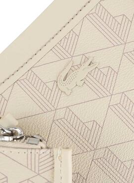 Sac Lacoste Zely avec portefeuille beige pour femme