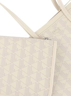 Sac Lacoste Zely avec portefeuille beige pour femme