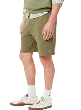 Bermuda Lacoste en coton vert pour homme