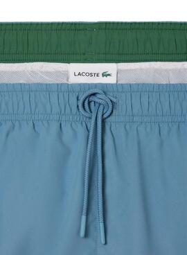 Maillot de bain Lacoste bleu à séchage rapide pour homme