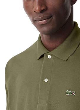 Polo Lacoste Piqué L.12.12 pour homme vert kaki