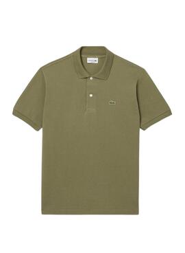 Polo Lacoste Piqué L.12.12 pour homme vert kaki