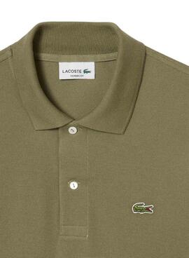 Polo Lacoste Piqué L.12.12 pour homme vert kaki