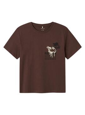 T-shirt Name It Onkel beige pour garçon