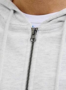Sweat à capuche Jack and Jones Simon blanc pour homme