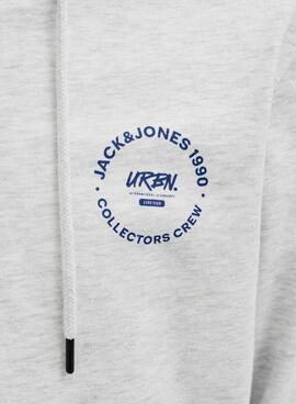 Sweat à capuche Jack and Jones Simon blanc pour homme