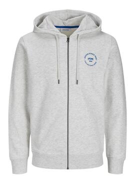 Sweat à capuche Jack and Jones Simon blanc pour homme