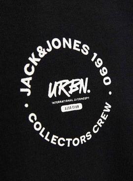 Sudadera Jack and Jones Simon noire pour homme.
