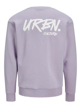 Sweatshirt Jack and Jones Script violet pour homme
