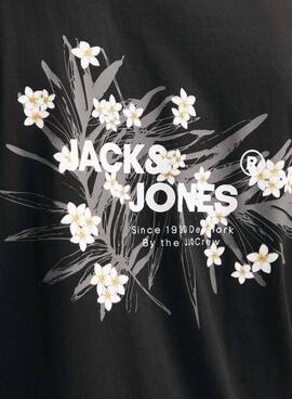 T-shirt Jack and Jones Hawaii noir pour homme