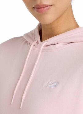 Sweat à capuche New Balance Basic rose pour femme