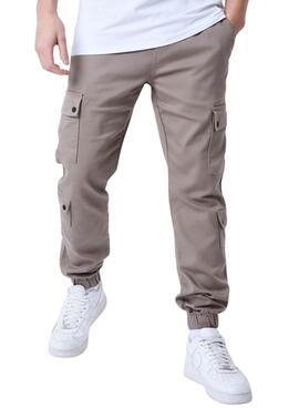 Pantalon Project X Paris cargo marrón pour homme.
