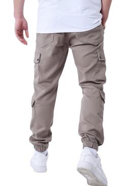 Pantalon Project X Paris cargo marrón pour homme.