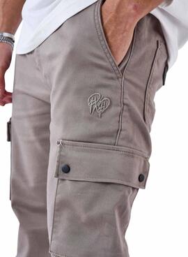 Pantalon Project X Paris cargo marrón pour homme.