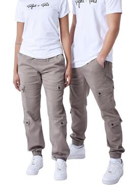 Pantalon Project X Paris cargo marrón pour homme.
