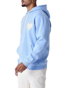 Sweatshirt Project X Paris Coeur bleu pour homme