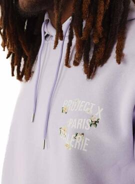 Sweat à capuche Project X Paris Galerie violet pour homme